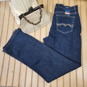 NWT Wrangler Size 10x34 Relaxed Fit Straight Leg Mom Jeans High Rise Dark Wash